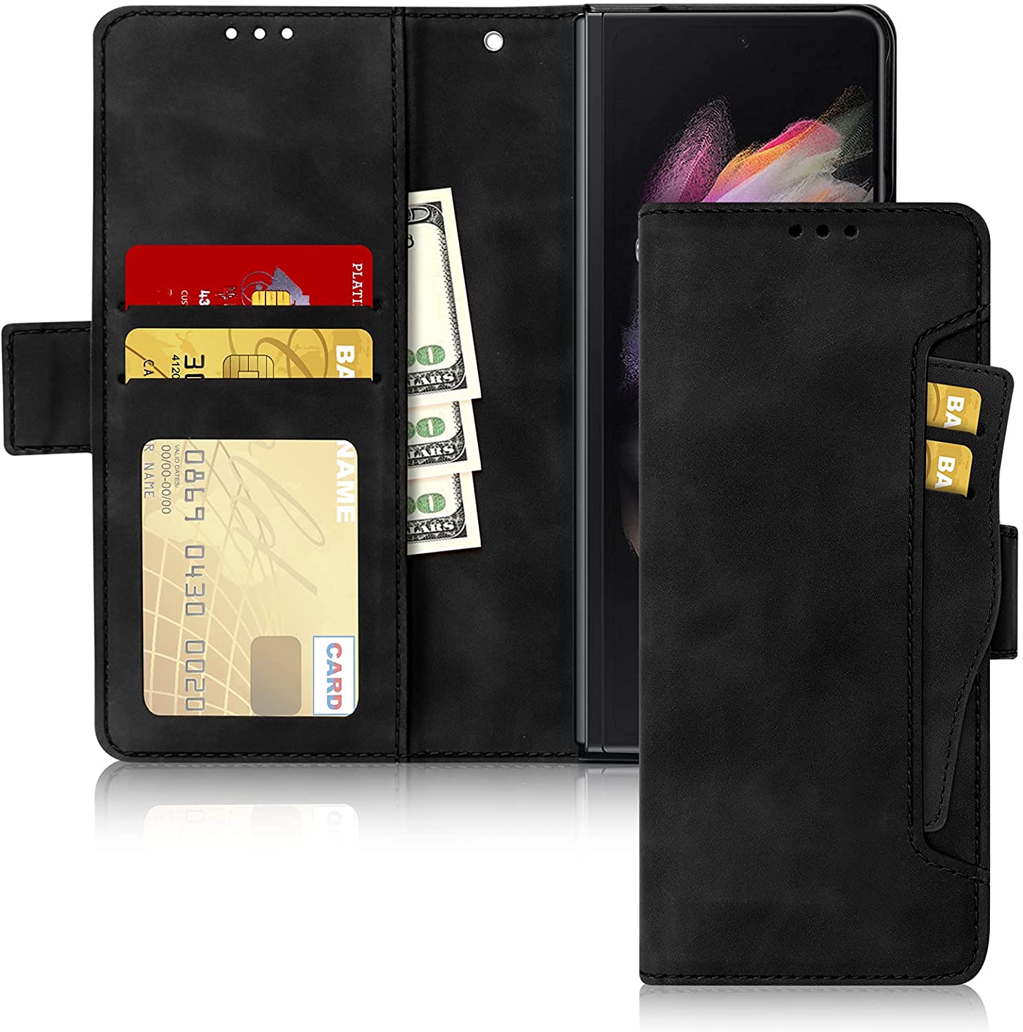 Leather Folio Wallet Case for Samsung Galaxy Z Fold 4 5G Leather Folio Wallet Case for Samsung Galaxy Z Fold 4 5G